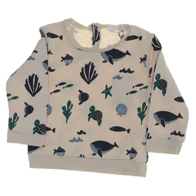 Sweatshirt (Beige, Multicolored) from Bristol Cotton, Polyester