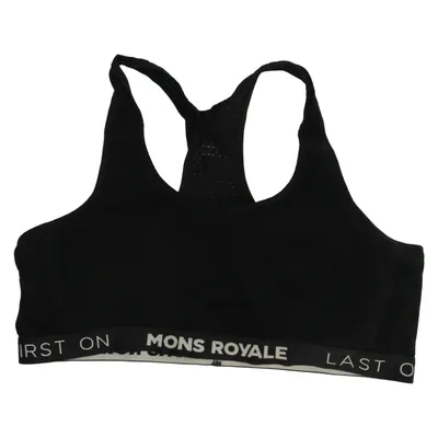 Sport-bh (Zwart) van Mons Royale Elastaan, Merinowol, Polyamide