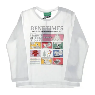 Långärmad t-shirt (Vit, Flerfärgad) från Peanuts Bomull