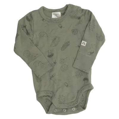 Body (Grøn) fra Lindex Baby Merinould