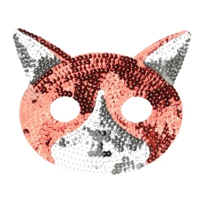 Maskeradmask (Röd, Silverfärgad)