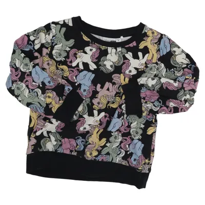 Sweatshirt (Black, Multicolored) from Name It Cotton, Elastane