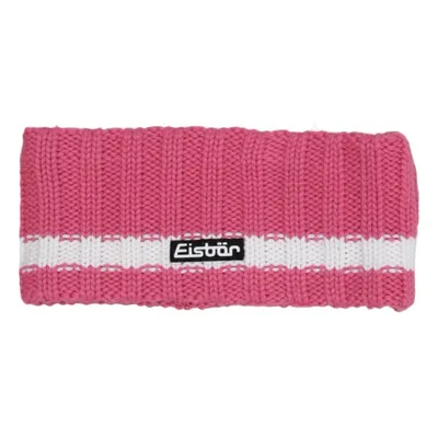 Stirnband (Pink, Weiß) von Eisbär Acryl, Merinowolle, Polyester