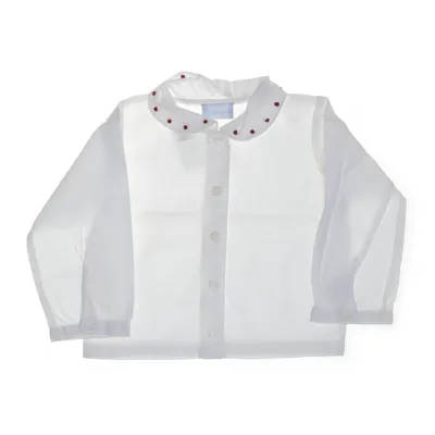 Blouse (Wit, Rood) van Jacadi Katoen