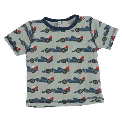 T-shirt (Blauw, Meerkleurig) van Maxomorra Elastaan, Organisch katoen
