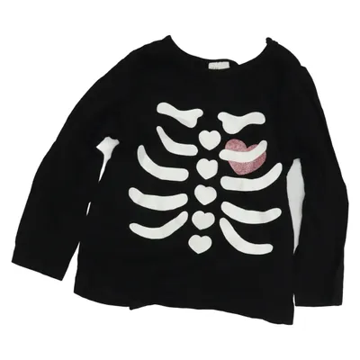 Langærmet t-shirt (Sort) fra H&M Baby Bomuld