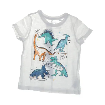 T-shirt (White, Multicolored) from Tough Team Cotton
