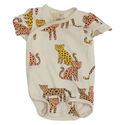 Romper (Beige, Meerkleurig) van Lindex Baby Katoen, Elastaan