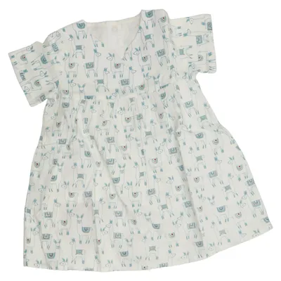 Robe (Blanc, Bleu) de Pigeon Coton biologique