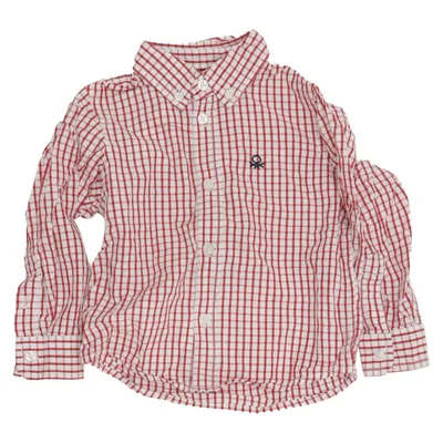 Overhemd (Rood, Wit) van United Colors of Benetton Katoen