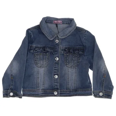 Denim jacket (Blue) from Miss Image Cotton, Polyester