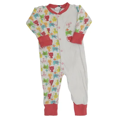 Rompers (White, Multicolored) from P & K by Night Cotton