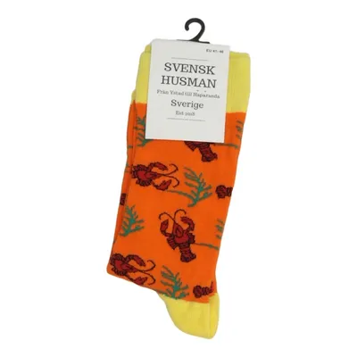 Chaussettes (Orange, Multicolore) de Svensk Husman Coton, Élasthane, Polyamide