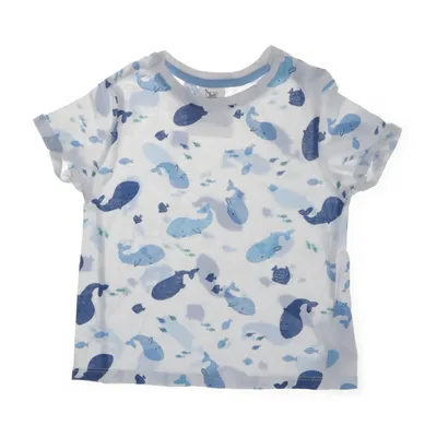 T-shirt (Vit, Blå) från Pocopiano Ekologisk bomull