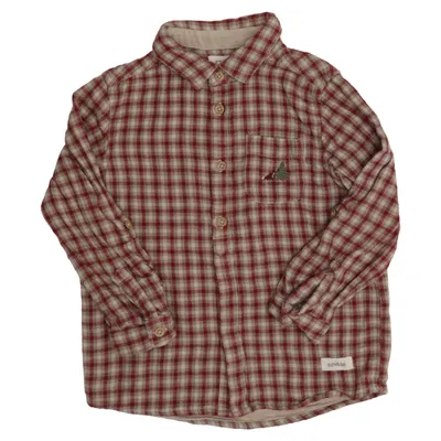Flanellskjorta (Röd, Beige) från Newbie by KappAhl Bomull