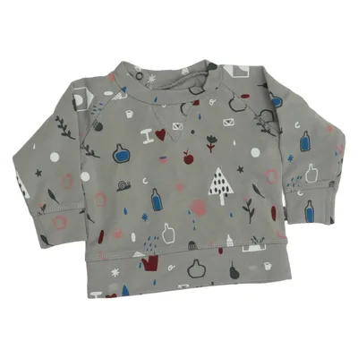 Sweatshirt (Gris, Multicolore) de Imps & Elfs Élasthane, Coton biologique