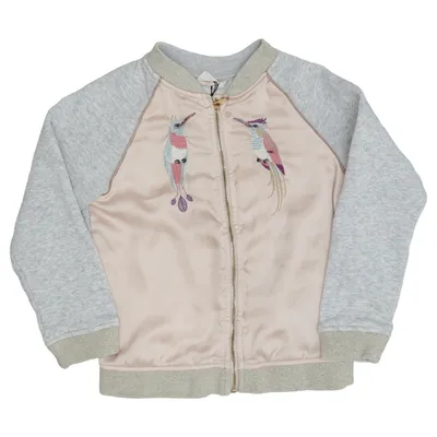 Bomberjacke (Pink, Grau) von Katie Scott x H&M Baumwolle, Polyester