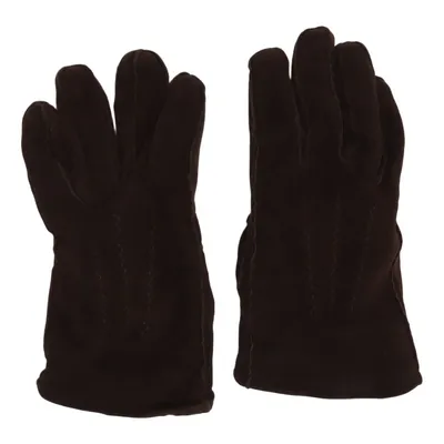 Gloves (Brown) from Handskmakaren Polyester, Suede