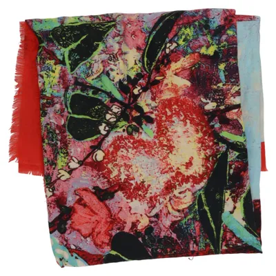 Écharpe (Rouge, Multicolore) de Rossini Bambou, Coton, Viscose