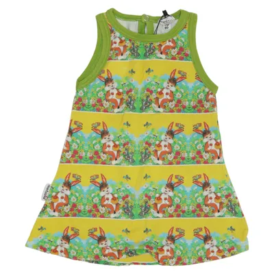 Dress (Yellow, Green, Multicolored) from Metsola Cotton, Elastane