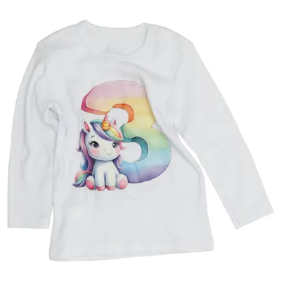 Långärmad t-shirt (Vit, Flerfärgad) från TupTam Bomull