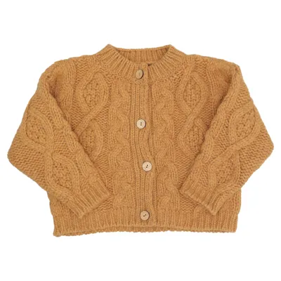 Strickjacke (Braun) von Play Up Polyamid, Wolle