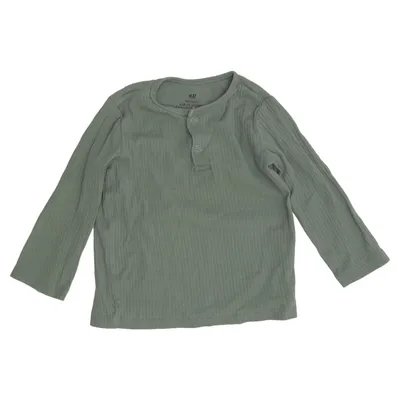 T-shirt manches longues (Vert) de H&M Coton, Élasthane