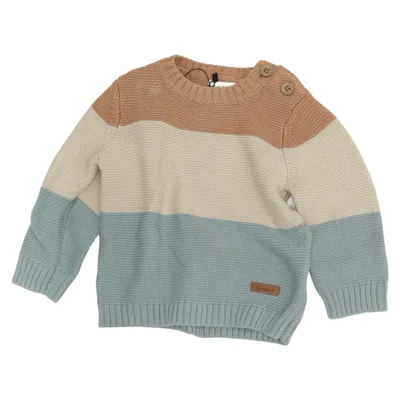 Sweater (Brown, Beige, Blue) from Newbie by KappAhl Cotton