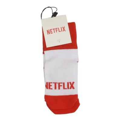 Socks (Red, White) from Netflix Cotton, Elastane, Polyamide