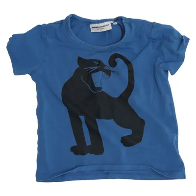 T-shirt (Blauw, Zwart) van Mini Rodini Elastaan, Organisch katoen