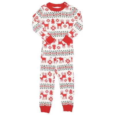 Pyjama (Weiß, Rot, Grün) von Hanna Andersson Bio-Baumwolle