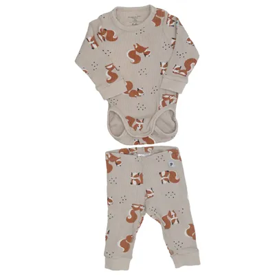 Set (Beige, Brown, Multicolored) from Polarn O. Pyret Elastane, Organic cotton