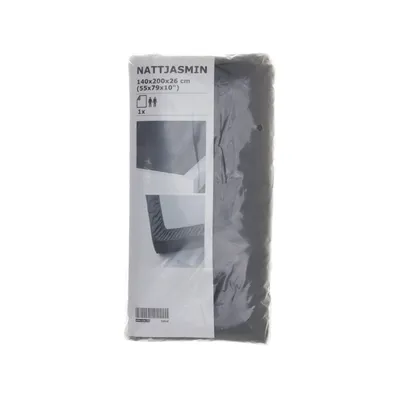Fitted sheet (Gray) from IKEA Cotton, Lyocell
