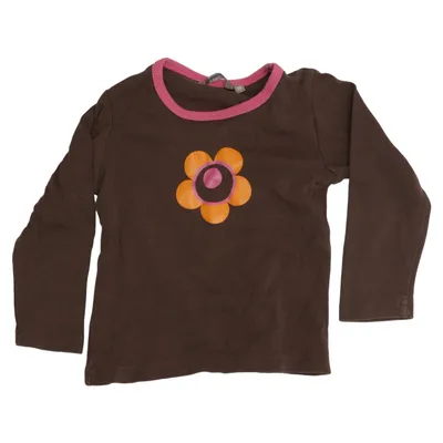 Långärmad t-shirt (Brun, Rosa, Orange) från Kids by Lindex Bomull
