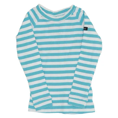 Långärmad t-shirt (Blå, Vit) från MoonKids Bomull