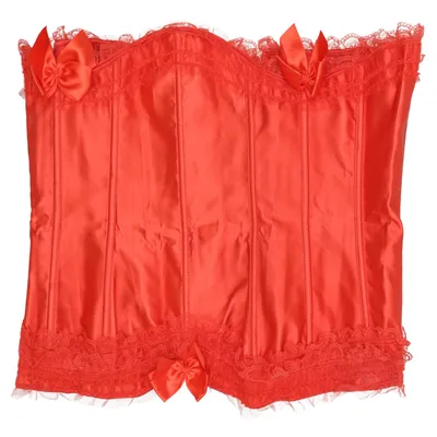 Korsett (Atemberaubende Satin-Corsage von Vacodo (Gr. 4XL) in leuchtendem Rot Korsett Gothic Burlesque Lingerie) från Vacodo Elastan, Polyester