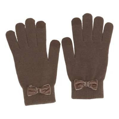 Gloves (Brown) from Gina Tricot Acrylic, Polyamide, Polyester