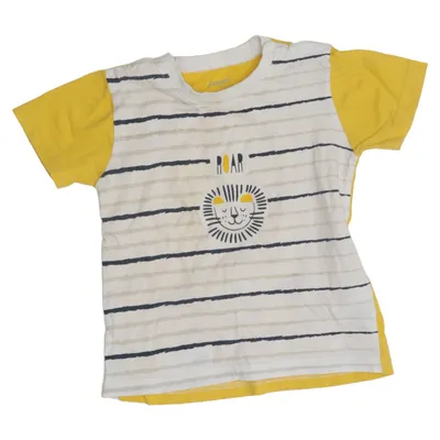 T-shirt (Vit, Gul) från Babyboden Bomull