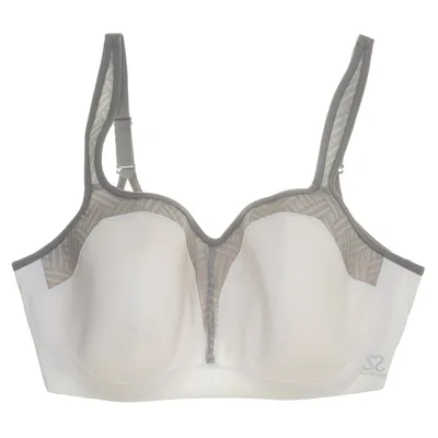 Sport-bh (Wit, Grijs) van Sugarshape Elastaan, Polyamide, Polyester