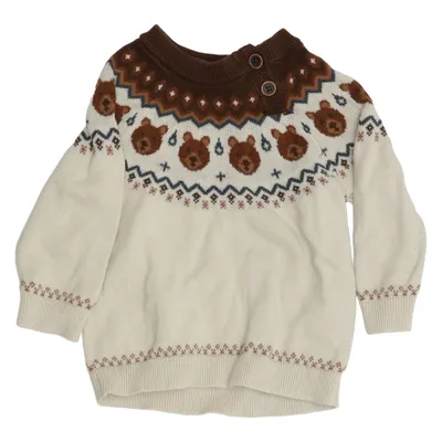 Sweater (Hvid, Brun, Blå) fra Lindex Baby Bomuld