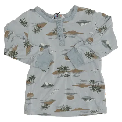 Henley shirt (Blue, Multicolored) from Joha Bamboo, Elastane