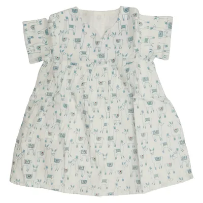 Robe (Blanc, Bleu) de Pigeon Coton biologique