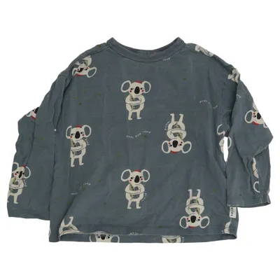 Langærmet t-shirt (Blå, Flerfarvet) fra Minories Økologisk bomuld