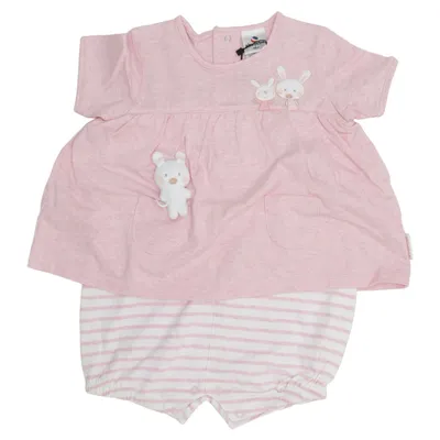 Barboteuse (Rose, Blanc) de Absorba Coton