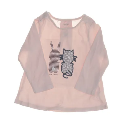 Langærmet t-shirt (Pink, Flerfarvet) fra Obaïbi