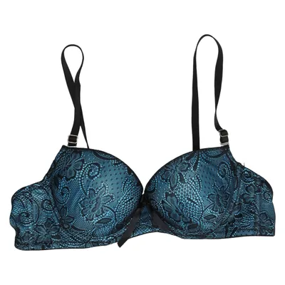 Bra (Blue, Black) from Ancona Cotton, Elastane, Polyamide