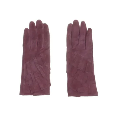 Læderhandsker (Pink) fra H&M Akryl, Læder