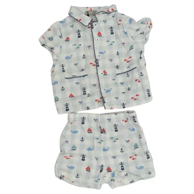Pyjama (Bleu, Blanc, Multicolore) de Bout'chou Coton