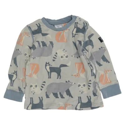 Long sleeve T-shirt (Gray, Multicolored) from Polarn O. Pyret Organic cotton, Polyamide, Wool
