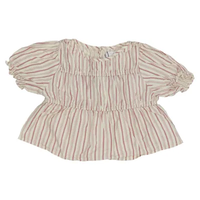 Haut (Rouge, Blanc) de Zara Coton